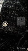 CHANEL 07PF Black Metallic Long Tweed Coat Jacket 38 40 シャネル ブラック メタリック ロング ツイード コート ジャケット 即発