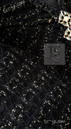CHANEL 07PF Black Metallic Long Tweed Coat Jacket 38 40 シャネル ブラック メタリック ロング ツイード コート ジャケット 即発