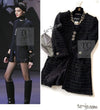 CHANEL 07PF Black Metallic Long Tweed Coat Jacket 38 40 シャネル ブラック メタリック ロング ツイード コート ジャケット 即発