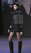 CHANEL 07PF Black Metallic Long Tweed Coat Jacket 38 40 シャネル ブラック メタリック ロング ツイード コート ジャケット 即発