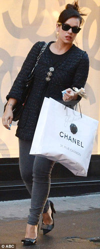 CHANEL 07PF Black Blue Metallic Wool Cashmere Tweed Jacket Coat 38 シャネル ブラック ブルー メタリック ウール カシミヤ ツイード ジャケット コート 即発 - TC JAPAN