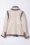 CHANEL 10PF Ivory Blade Trim Wool Tweed Jacket 38 シャネル アイボリー ブレイド トリム ウール ツイード ジャケット 即発