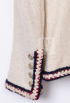 CHANEL 10PF Ivory Blade Trim Wool Tweed Jacket 38 シャネル アイボリー ブレイド トリム ウール ツイード ジャケット 即発