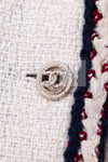 CHANEL 10PF Ivory Blade Trim Wool Tweed Jacket 38 シャネル アイボリー ブレイド トリム ウール ツイード ジャケット 即発