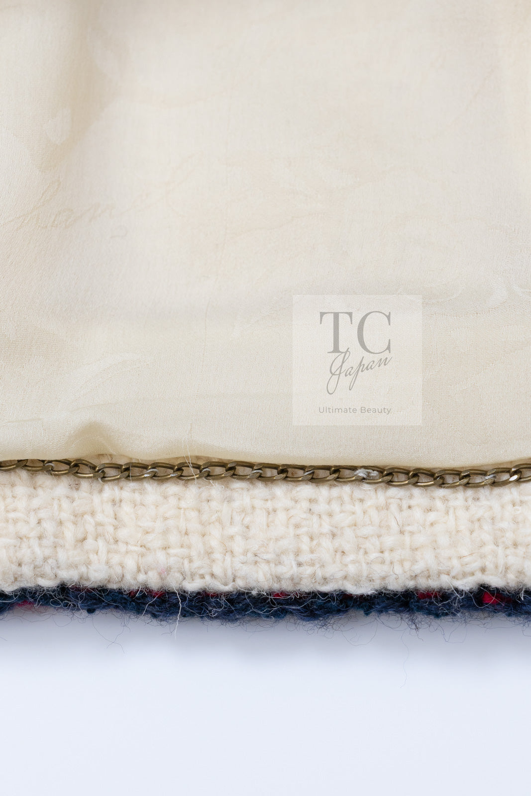 CHANEL 10PF Ivory Blade Trim Wool Tweed Jacket 38 シャネル アイボリー ブレイド トリム ウール ツイード ジャケット 即発