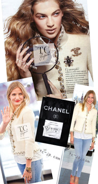 CHANEL 11PF Black Gold Gripoix Buttons Wool Jacket Skirt Suit Cameron Diaz 38 シャネル ブラック ゴールド グリポア宝石ボタン ウール ジャケット スカート スーツ キャメロン ディアス 即発