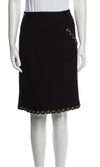 CHANEL 11PF Black Gold Gripoix Buttons Wool Jacket Skirt Suit Cameron Diaz 38 シャネル ブラック ゴールド グリポア宝石ボタン ウール ジャケット スカート スーツ キャメロン ディアス