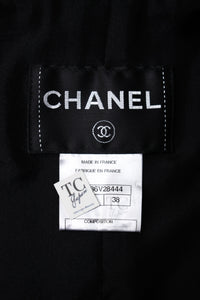 CHANEL 11PF Black Gold Gripoix Buttons Wool Jacket Skirt Suit Cameron Diaz 38 シャネル ブラック ゴールド グリポア宝石ボタン ウール ジャケット スカート スーツ キャメロン ディアス
