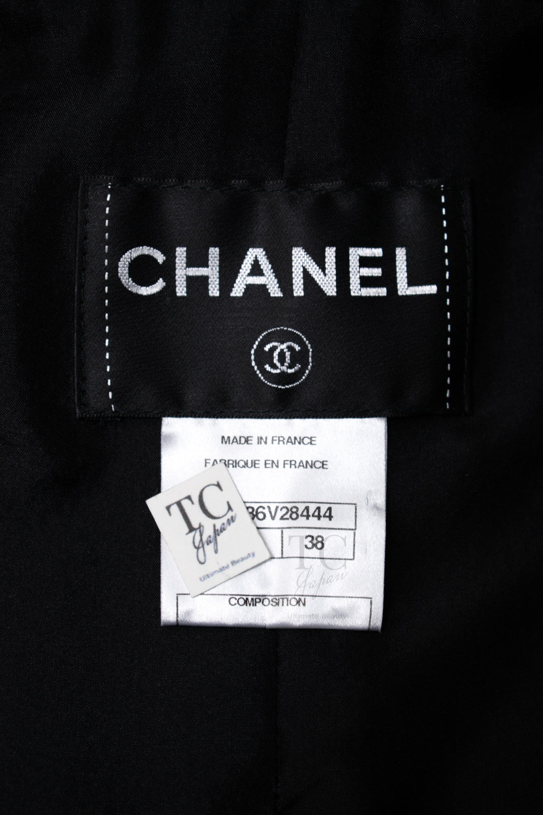 CHANEL 11PF Black Gold Gripoix Buttons Wool Jacket Skirt Suit Cameron Diaz 38 シャネル ブラック ゴールド グリポア宝石ボタン ウール ジャケット スカート スーツ キャメロン ディアス