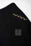 CHANEL 11PF Black Gold Gripoix Buttons Wool Jacket Skirt Suit Cameron Diaz 38 シャネル ブラック ゴールド グリポア宝石ボタン ウール ジャケット スカート スーツ キャメロン ディアス