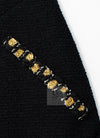 CHANEL 11PF Black Gold Gripoix Buttons Wool Jacket Skirt Suit Cameron Diaz 38 シャネル ブラック ゴールド グリポア宝石ボタン ウール ジャケット スカート スーツ キャメロン ディアス