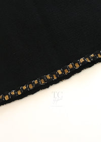 CHANEL 11PF Black Gold Gripoix Buttons Wool Jacket Skirt Suit Cameron Diaz 38 シャネル ブラック ゴールド グリポア宝石ボタン ウール ジャケット スカート スーツ キャメロン ディアス