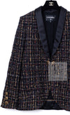 CHANEL 19PF Black Gold Wool Mohair Silk Tweed Jacket 38 シャネル ブラック ゴールド ウール モヘア シルク ツイード ジャケット 即発