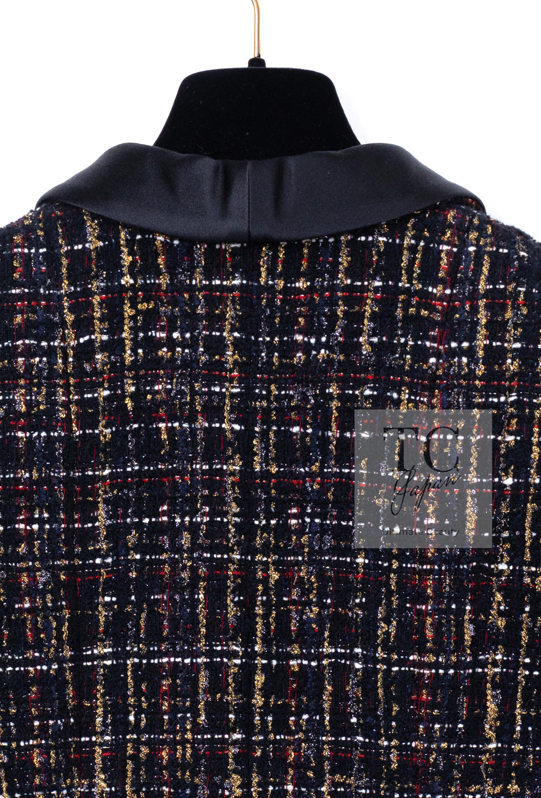 CHANEL 19PF Black Gold Wool Mohair Silk Tweed Jacket 38 シャネル ブラック ゴールド ウール モヘア シルク ツイード ジャケット 即発