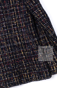 CHANEL 19PF Black Gold Wool Mohair Silk Tweed Jacket 38 シャネル ブラック ゴールド ウール モヘア シルク ツイード ジャケット 即発