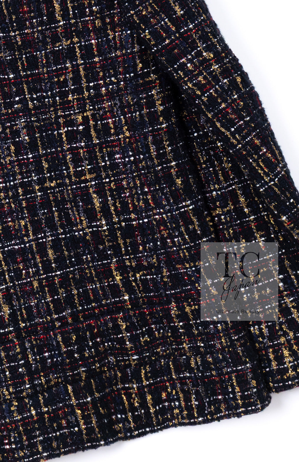 CHANEL 19PF Black Gold Wool Mohair Silk Tweed Jacket 38 シャネル ブラック ゴールド ウール モヘア シルク ツイード ジャケット 即発