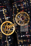 CHANEL 19PF Black Gold Wool Mohair Silk Tweed Jacket 38 シャネル ブラック ゴールド ウール モヘア シルク ツイード ジャケット 即発