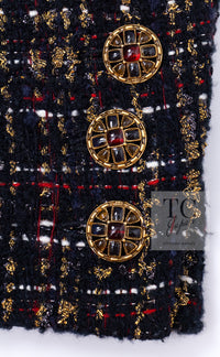 CHANEL 19PF Black Gold Wool Mohair Silk Tweed Jacket 38 シャネル ブラック ゴールド ウール モヘア シルク ツイード ジャケット 即発