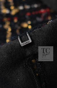 CHANEL 19PF Black Gold Wool Mohair Silk Tweed Jacket 38 シャネル ブラック ゴールド ウール モヘア シルク ツイード ジャケット 即発