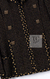 CHANEL 11PF Black Metallic Gold Wood Tweed Jacket 38 シャネル ブラック メタリック ゴールド ウール ツイード ジャケット 即発