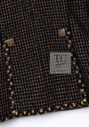 CHANEL 11PF Black Metallic Gold Wood Tweed Jacket 38 シャネル ブラック メタリック ゴールド ウール ツイード ジャケット 即発