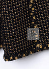 CHANEL 11PF Black Metallic Gold Wood Tweed Jacket 38 シャネル ブラック メタリック ゴールド ウール ツイード ジャケット 即発