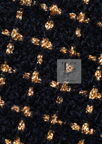 CHANEL 11PF Black Metallic Gold Wood Tweed Jacket 38 シャネル ブラック メタリック ゴールド ウール ツイード ジャケット 即発