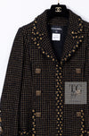 CHANEL 11PF Black Metallic Gold Wood Tweed Jacket 38 シャネル ブラック メタリック ゴールド ウール ツイード ジャケット 即発
