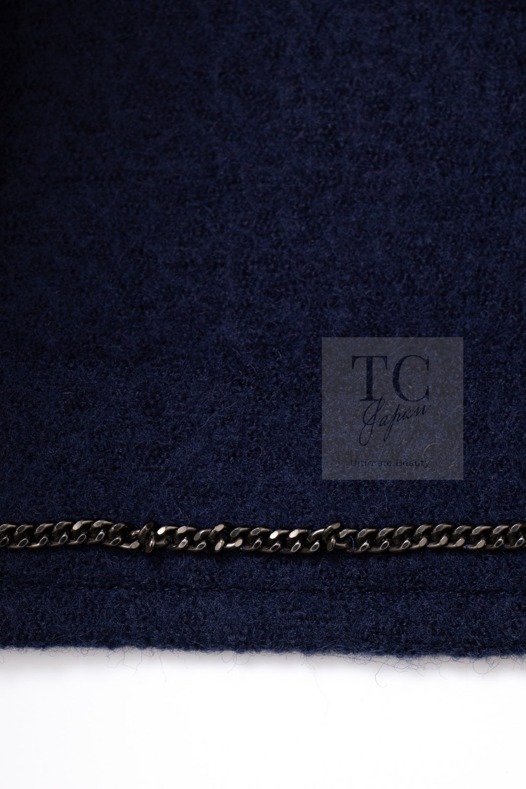 CHANEL 97A Vintage Navy Red Trim Wool Zipup Jacket Coat 36 38 シャネル ヴィンテージ ネイビー レッド トリミング ウール ジッパー ジャケット コート 即発