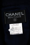 CHANEL 97A Vintage Navy Red Trim Wool Zipup Jacket Coat 36 38 シャネル ヴィンテージ ネイビー レッド トリミング ウール ジッパー ジャケット コート 即発