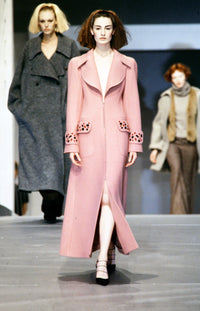 CHANEL 97A Vintage Navy Red Trim Wool Zipup Jacket Coat 36 38 シャネル ヴィンテージ ネイビー レッド トリミング ウール ジッパー ジャケット コート 即発