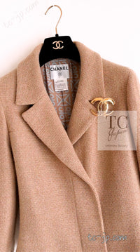 CHANEL 00A Camel Cashmere 100% Zipper Jacket 36 38 シャネル キャメル カシミア ジッパー ジャケット 即発
