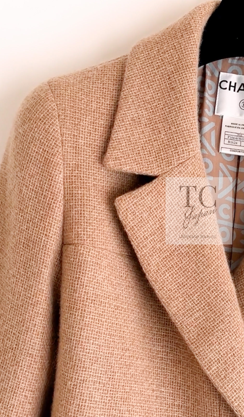 CHANEL 00A Camel Cashmere 100% Zipper Jacket 36 38 シャネル キャメル カシミア ジッパー ジャケット 即発