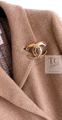CHANEL 00A Camel Cashmere 100% Zipper Jacket 36 38 シャネル キャメル カシミア ジッパー ジャケット 即発