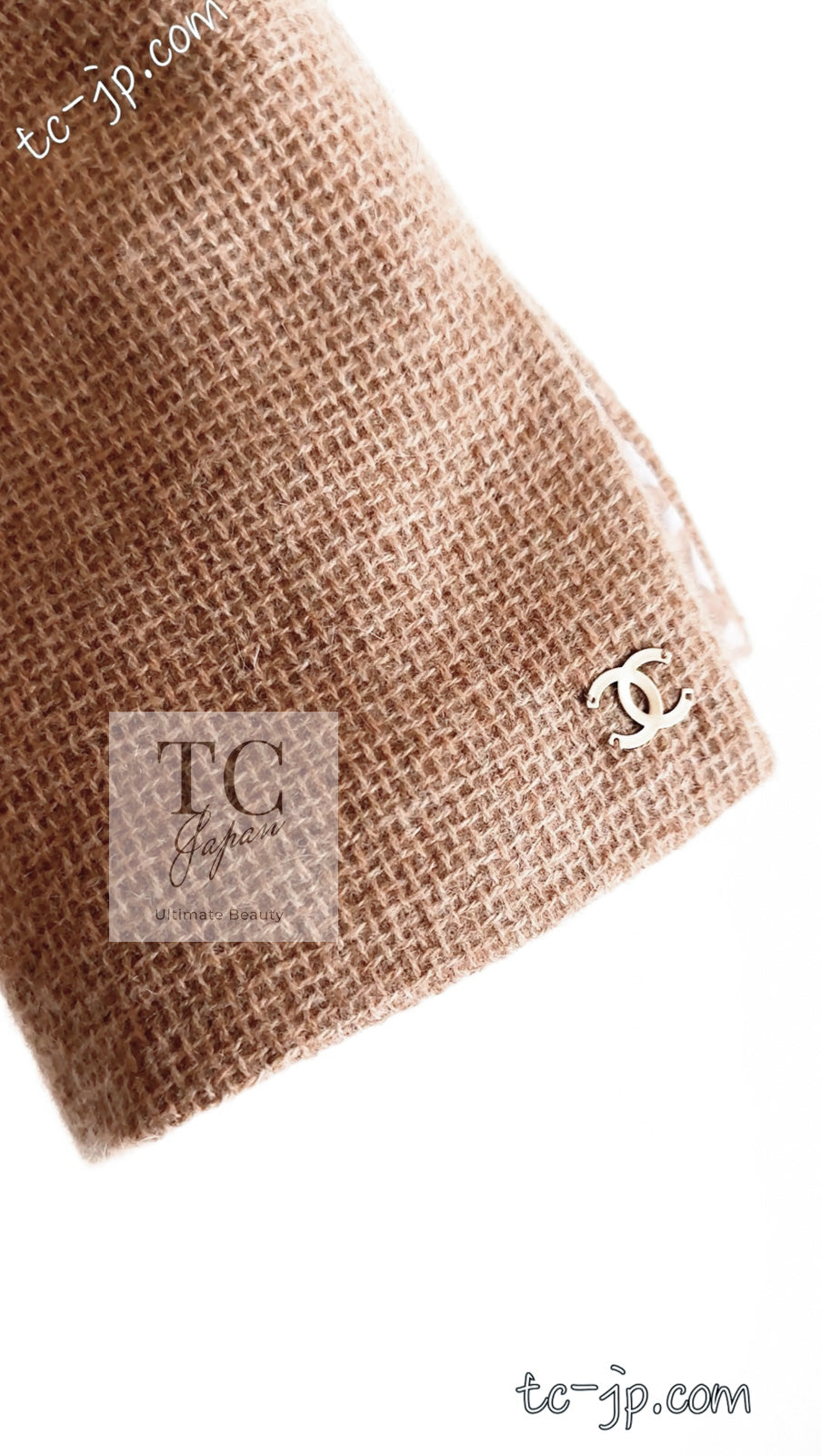 CHANEL 00A Camel Cashmere 100% Zipper Jacket 36 38 シャネル キャメル カシミア ジッパー ジャケット 即発
