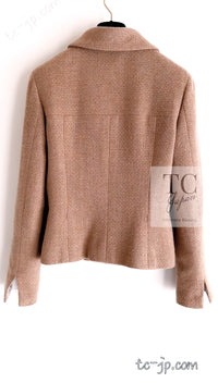 CHANEL 00A Camel Cashmere 100% Zipper Jacket 36 38 シャネル キャメル カシミア ジッパー ジャケット 即発