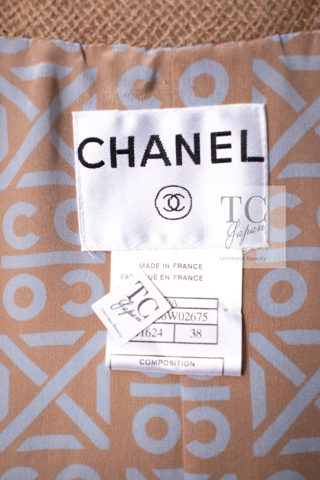 CHANEL 00A Camel Cashmere 100% Zipper Jacket 36 38 シャネル キャメル カシミア ジッパー ジャケット 即発