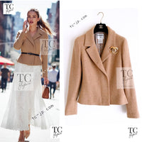 CHANEL 00A Camel Cashmere 100% Zipper Jacket 36 38 シャネル キャメル カシミア ジッパー ジャケット