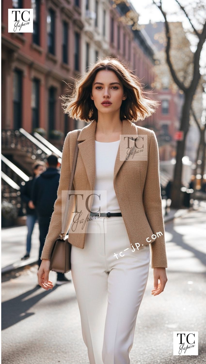CHANEL 00A Brown Cashmere 100% Zipper Jacket Skirt Suit 38 シャネル ブラウン カシミア ジッパー ジャケット スカート スーツ 即発 - TC JAPAN