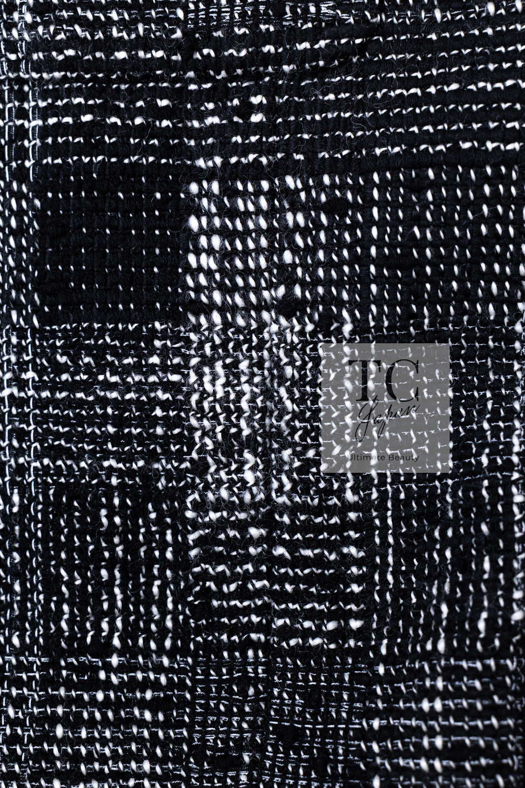 CHANEL 22PF Black White Cotton Wool Collarless Tweed Jacket 34 シャネル ブラック ホワイト コットン ウール ノーカラー ツイード ジャケット 即発