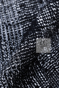 CHANEL 22PF Black White Cotton Wool Collarless Tweed Jacket 34 シャネル ブラック ホワイト コットン ウール ノーカラー ツイード ジャケット 即発