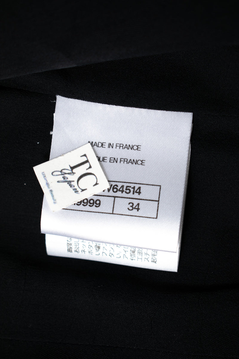 CHANEL 22PF Black White Cotton Wool Collarless Tweed Jacket 34 シャネル ブラック ホワイト コットン ウール ノーカラー ツイード ジャケット 即発
