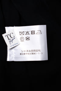 CHANEL 22PF Black White Cotton Wool Collarless Tweed Jacket 34 シャネル ブラック ホワイト コットン ウール ノーカラー ツイード ジャケット 即発