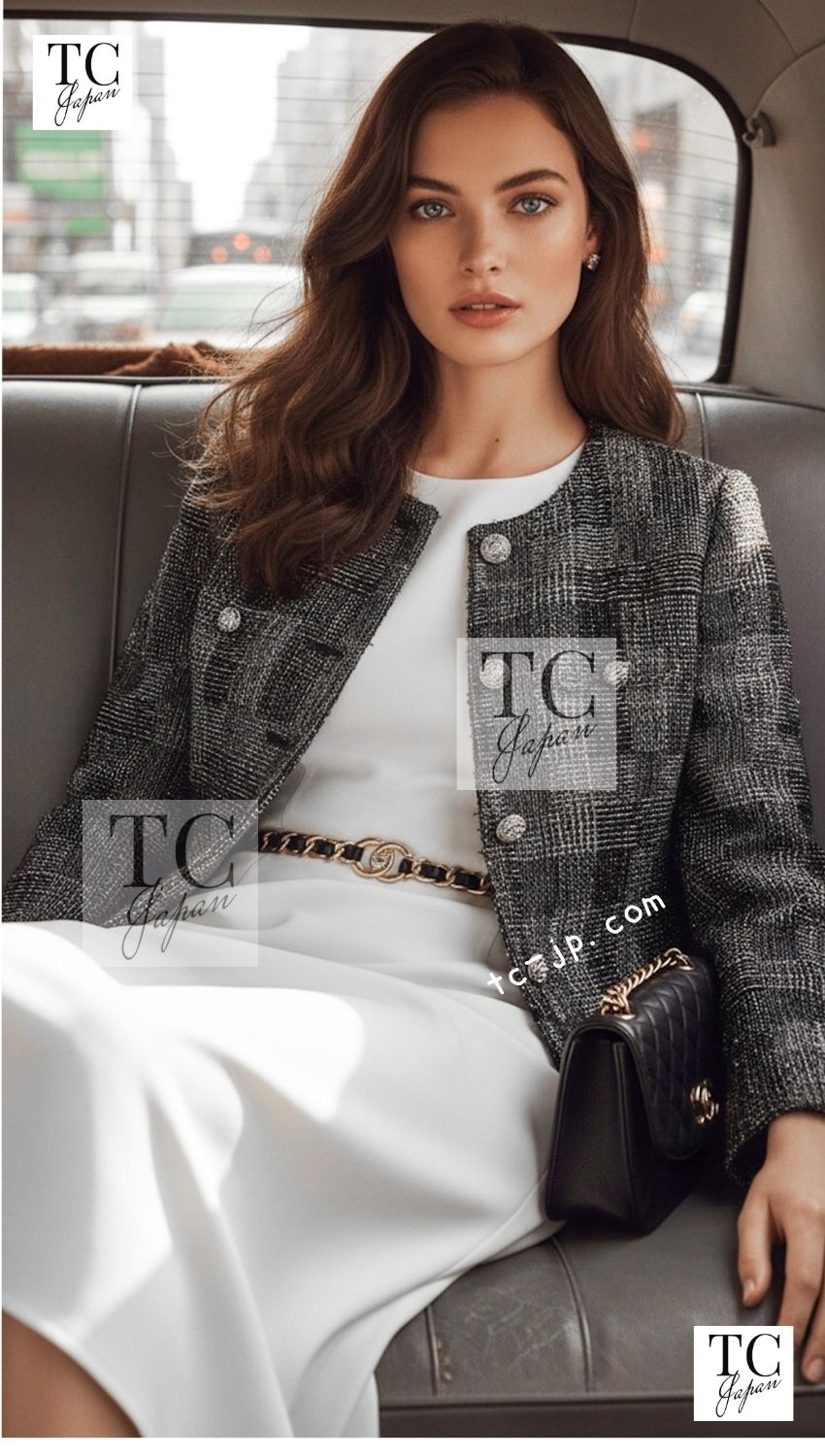 CHANEL 22PF Black White Cotton Wool Collarless Tweed Jacket 34 シャネル ブラック ホワイト コットン ウール ノーカラー ツイード ジャケット 即発