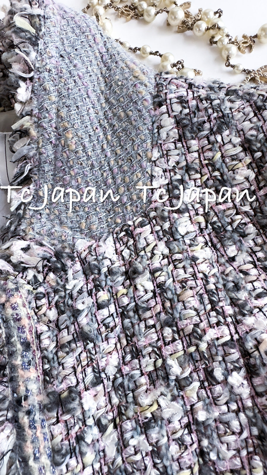 CHANEL 04A Gray Pink Lavender Multi Color Tweed Jacket 38 シャネル グレー ピンク ラベンダー マルチカラー ツイード ジャケット 即発