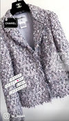 CHANEL 04A Gray Pink Lavender Multi Color Tweed Jacket 38 シャネル グレー ピンク ラベンダー マルチカラー ツイード ジャケット 即発