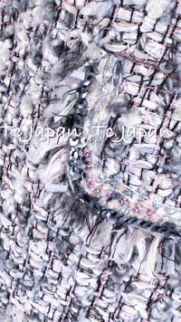 CHANEL 04A Gray Pink Lavender Multi Color Tweed Jacket 38 シャネル グレー ピンク ラベンダー マルチカラー ツイード ジャケット 即発