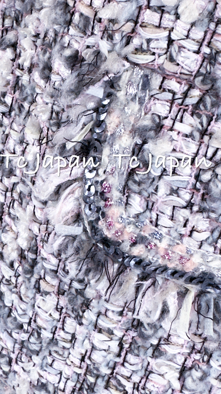 CHANEL 04A Gray Pink Lavender Multi Color Tweed Jacket 38 シャネル グレー ピンク ラベンダー マルチカラー ツイード ジャケット 即発