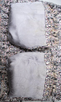 CHANEL 04A Gray Pink Lavender Multi Color Tweed Jacket 38 シャネル グレー ピンク ラベンダー マルチカラー ツイード ジャケット 即発