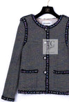 CHANEL 16S Black Multicolor Epaulettes Trimming Jacket 34 36 シャネル ブラック マルチカラー 肩章 ココマーク ボタン ジャケット 即発